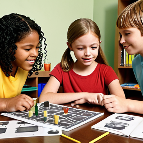 Home 11 **A diverse group of homeschooled children participating in a co-op activity, working on a science project together, showcasing social interaction and teamwork.** (This image represents the "Socialization" section, showing co-operative groups in action).